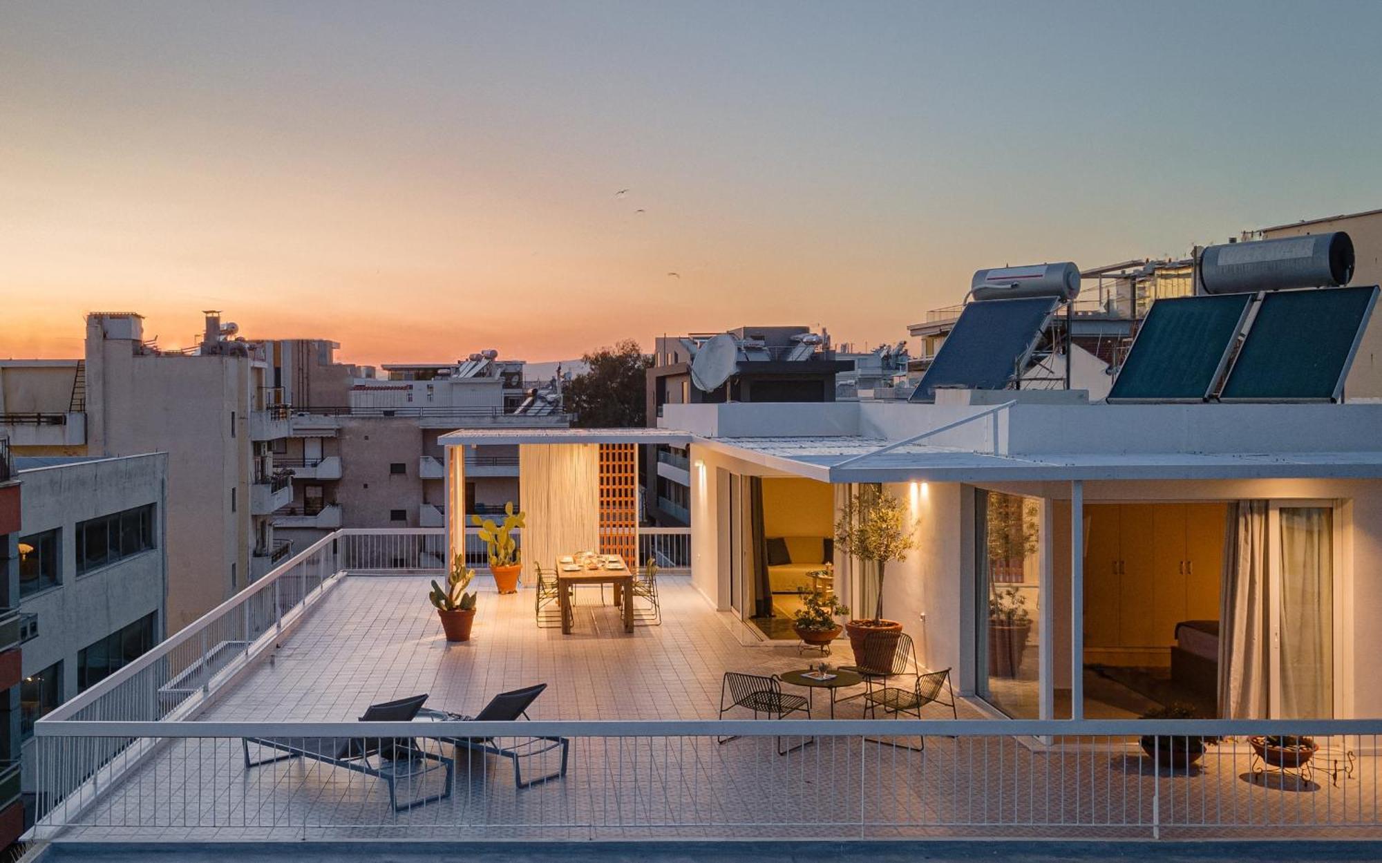Sea View Beach Penthouse - Athens Coast Exterior foto